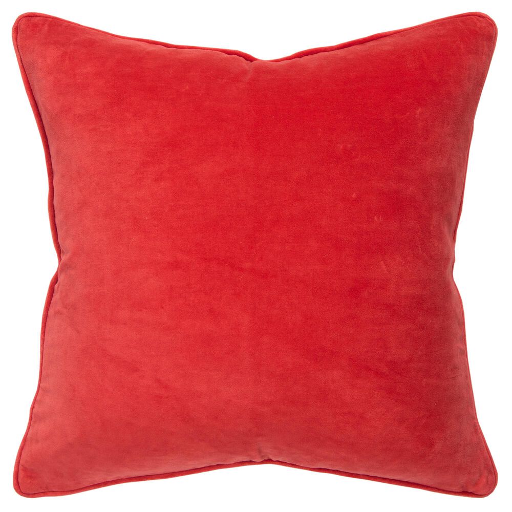 Rizzy Home Connie Post Solid 20" Pillow Cover in Coral, , large