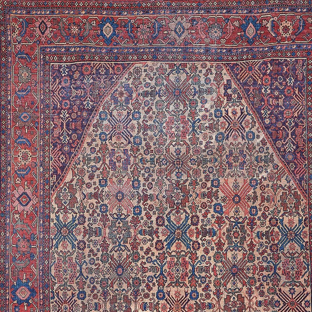 Feizy Rawlins 5&#39;3&quot; x 7&#39;6&quot; Beige and Red Area Rug, , large