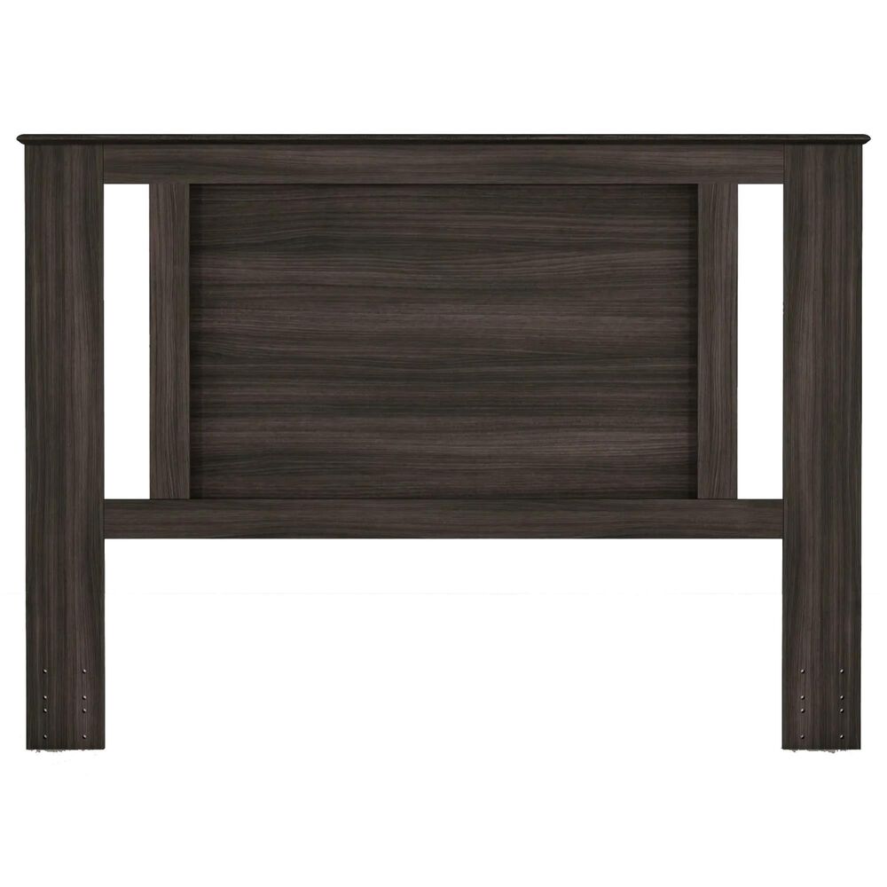 Lemoore Essential Queen/Full Panel Headboard with Side in Grey Walnut, , large
