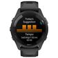 Garmin Forerunner 265 Smartwatch 46mm Black Bezel Case with Black and Powder Gray Silicone Band, , large
