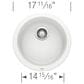 Blanco Rondo 18" Dual Mount Bar Sink in White, , large