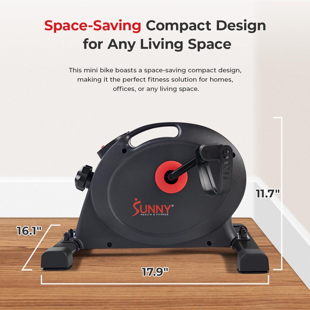 Sunny Health &amp; Fitness Smart Under Desk Exercise Bike in Gray, , large
