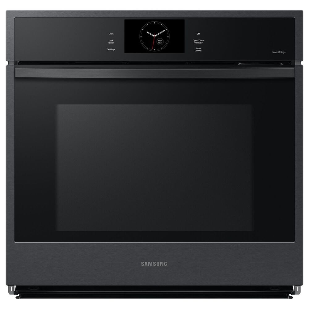 Samsung 30" Smart Single Wall Oven With Steam Cook in Matte Black Steel, , large