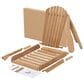 Hearth and Haven Outdoor Folding Adirondack Chair in Light Brown (Set of 2), , large