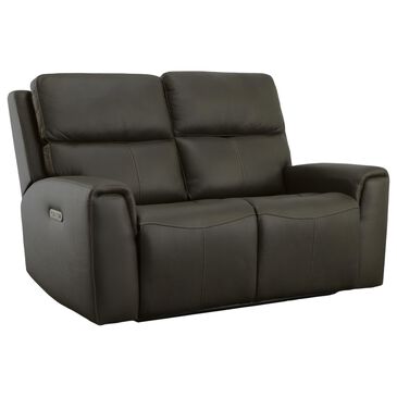 Flexsteel Jarvis Power Reclining Loveseat with Headrests in Mica, , large