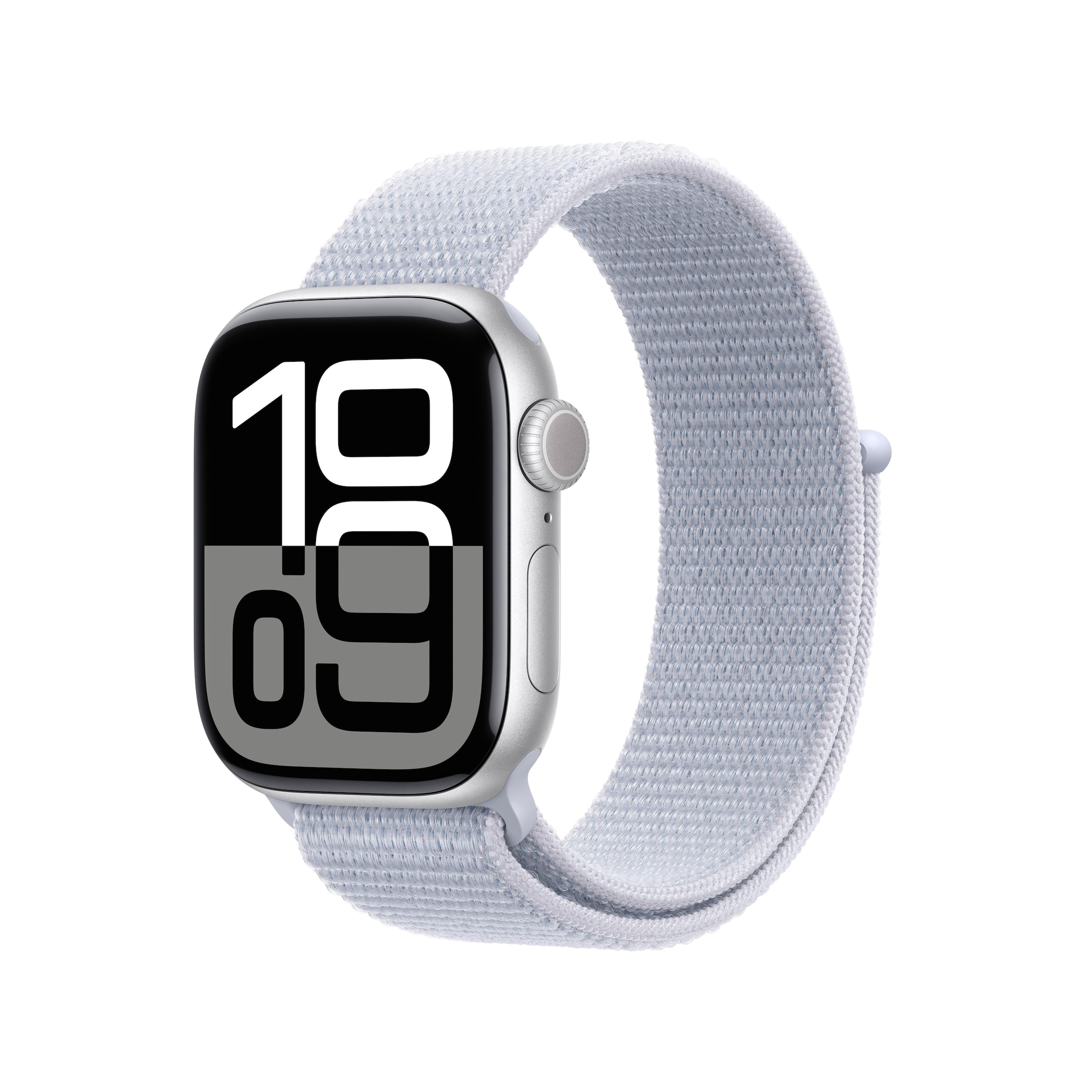 Apple Watch Series 10 GPS 42mm Silver Aluminum Case with Blue Cloud Sport Loop Shop NFM