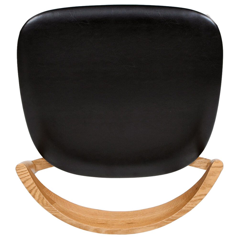 Jennifer Taylor Home Raven Side Chair with Black Cushion in Warm Natural Brown, , large