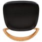 Jennifer Taylor Home Raven Side Chair with Black Cushion in Warm Natural Brown, , large