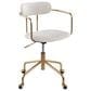 Lumisource Demi Task Chair with Cream Cushion in Gold, , large