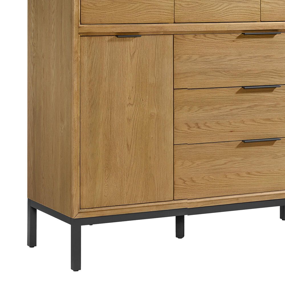 Hawthorne Furniture Newport 6-Drawer Gentleman&#39;s Chest in Natural Oak, , large