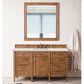 James Martin Vanities Brittany 60" Single Bathroom Vanity in Saddle Brown with 3 cm Eternal Jasmine Pearl Quartz Top and Rectangular Sink, , large