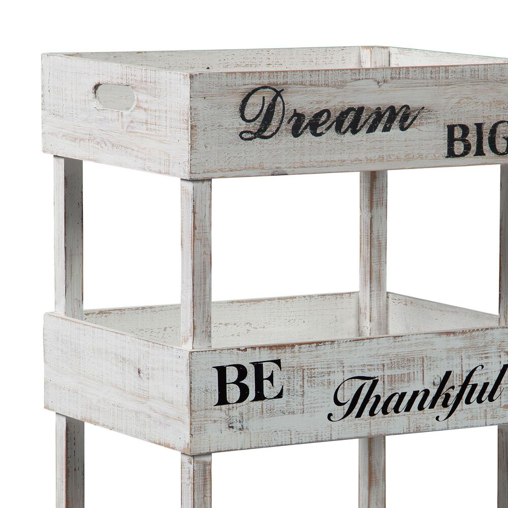Ashley Yulton Storage Shelf in Antique White, , large