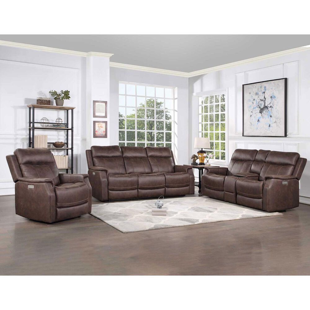 Steve Silver Valencia Power/Power Recliner Sofa in Walnut, , large