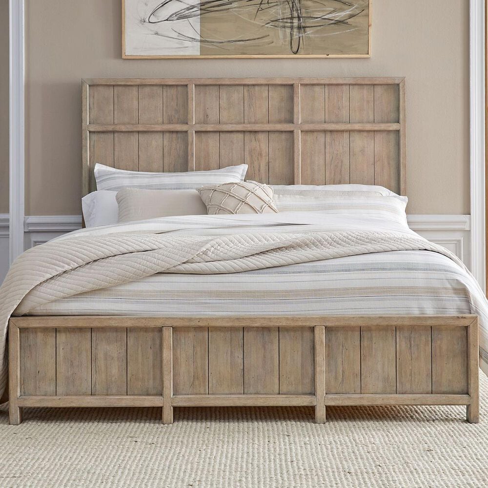 Belle Furnishings Proximity Place Queen Panel Bed in Barley Buff, , large