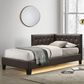 Mayberry Hill Julesburg Corner Twin Platform Bed in Rich Brown, , large