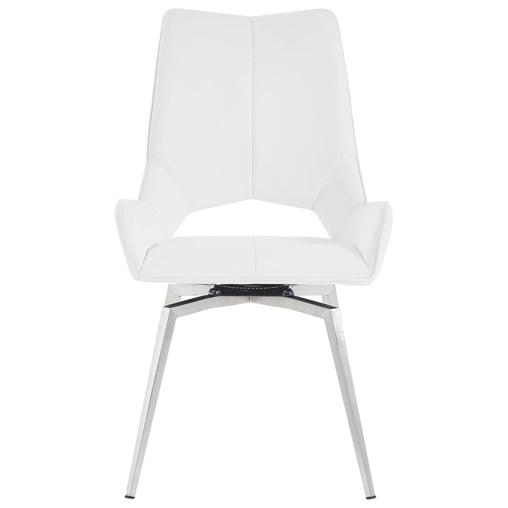 Global Furniture USA Swivel Dining Chair in White, , large