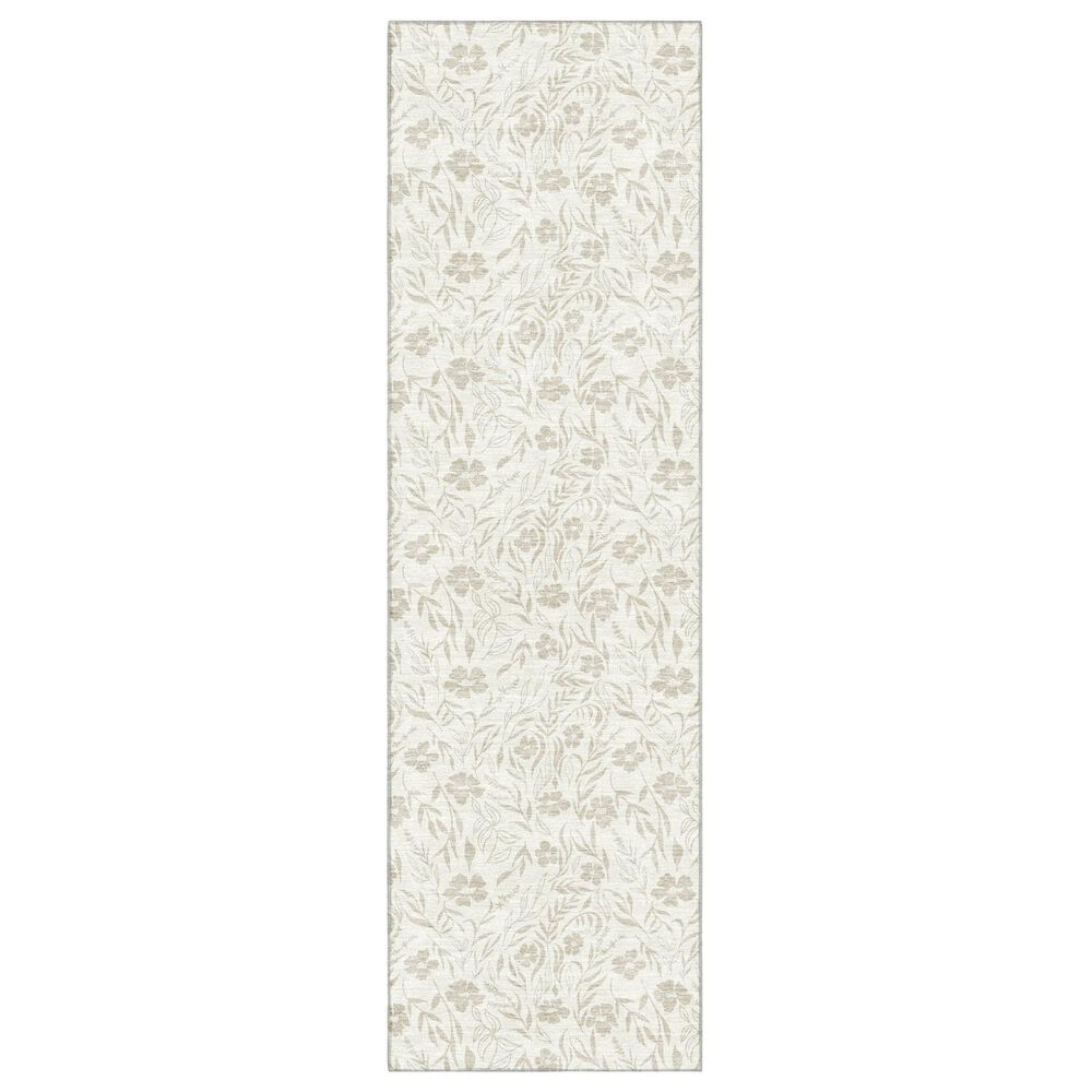 Dalyn Rug Company Soft Essentials Floral Linen 2"3" x 7"6" Indoor/Outdoor Runner, , large