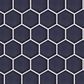 Emser Savvy Navy 2" Hexagon on 11" x 12" Glazed Porcelain Mosaic Sheet, , large