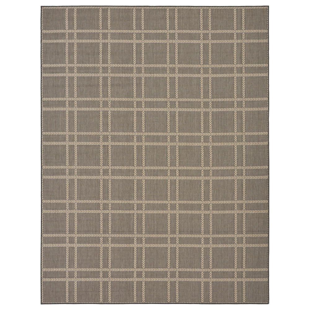 Nourison Horizon Charcoal 8" x 10" Indoor/Outdoor Area Rug, , large