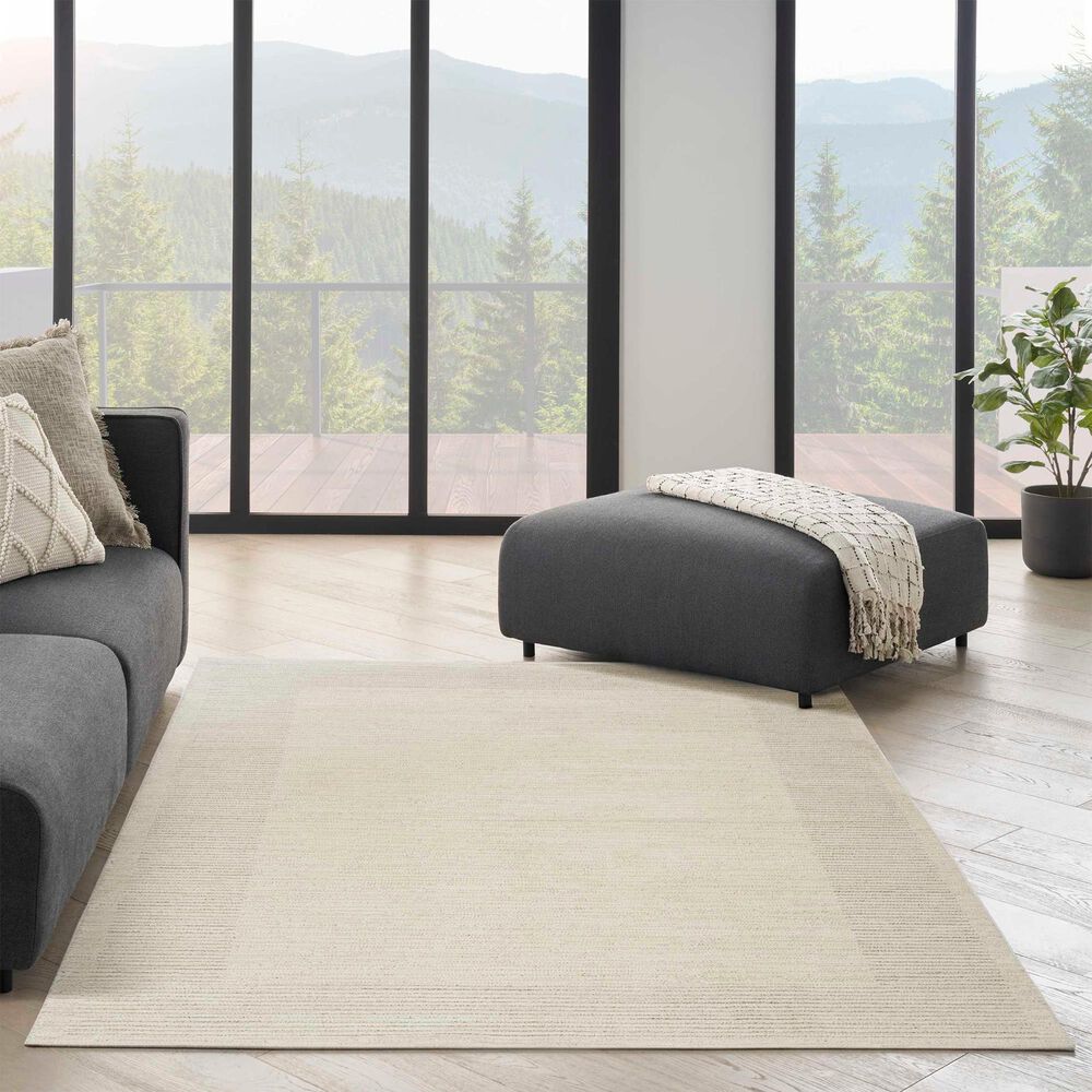 Nourison Andes AND05 3&#39;11&quot; x 5&#39;11&quot; Ivory and Grey Area Rug, , large