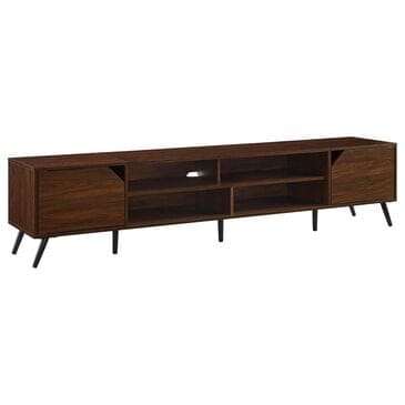 Walker Edison Angular 80" TV Stand in Dark Walnut, , large