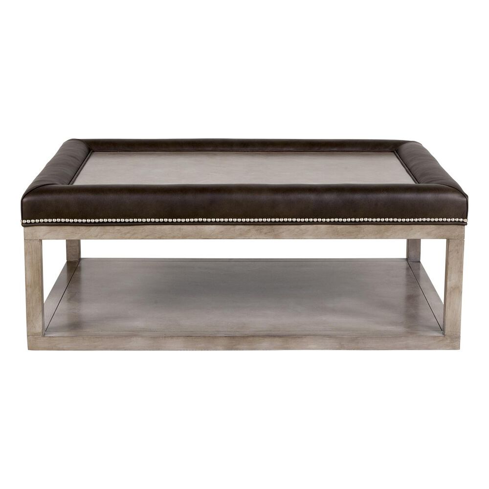 Century Redford Rectangular Ottoman Table in Robinson Leather, , large
