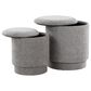 Lumisource Marla 2-Piece Upholstered Ottoman Set in Grey, , large