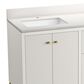 Kohler Calpa 60" Double Bathroom Vanity in White with 2 cm White Quartz Top and Rectangular Sinks, , large