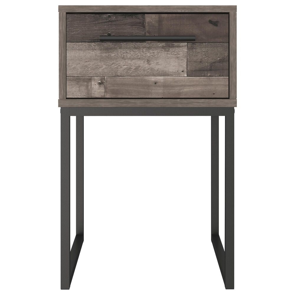 Ashley Neilsville 1-Drawer Nightstand in Multi Gray and Dark Brown, , large