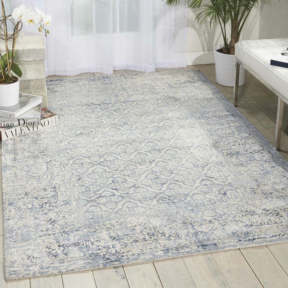 Nourison Desert Skies DSK04 8" x 11" Blue Area Rug, , large