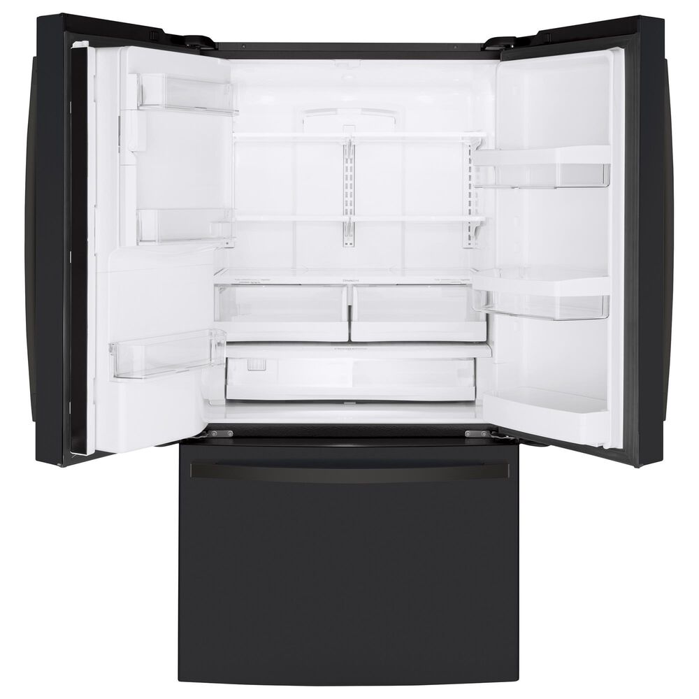 GE Appliances 22.1 Cu. Ft. Counter-Depth French-Door Refrigerator in Black Slate, , large