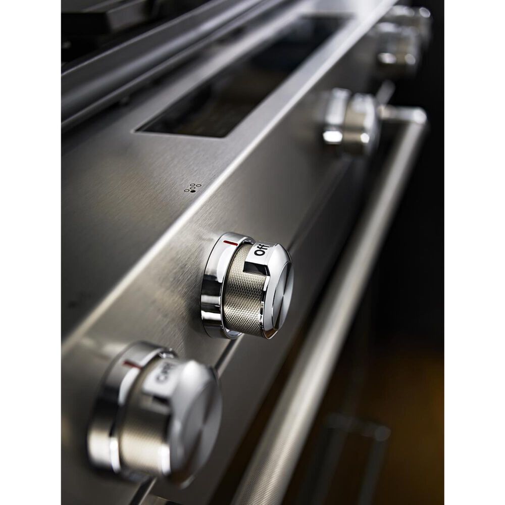 KitchenAid 30 Inch 5 Burner Gas Convection Slide-In Range with Baking Drawer in Stainless Steel, , large