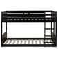 Linden Boulevard Dalton Low Profile Twin Bunk Bed in Black, , large