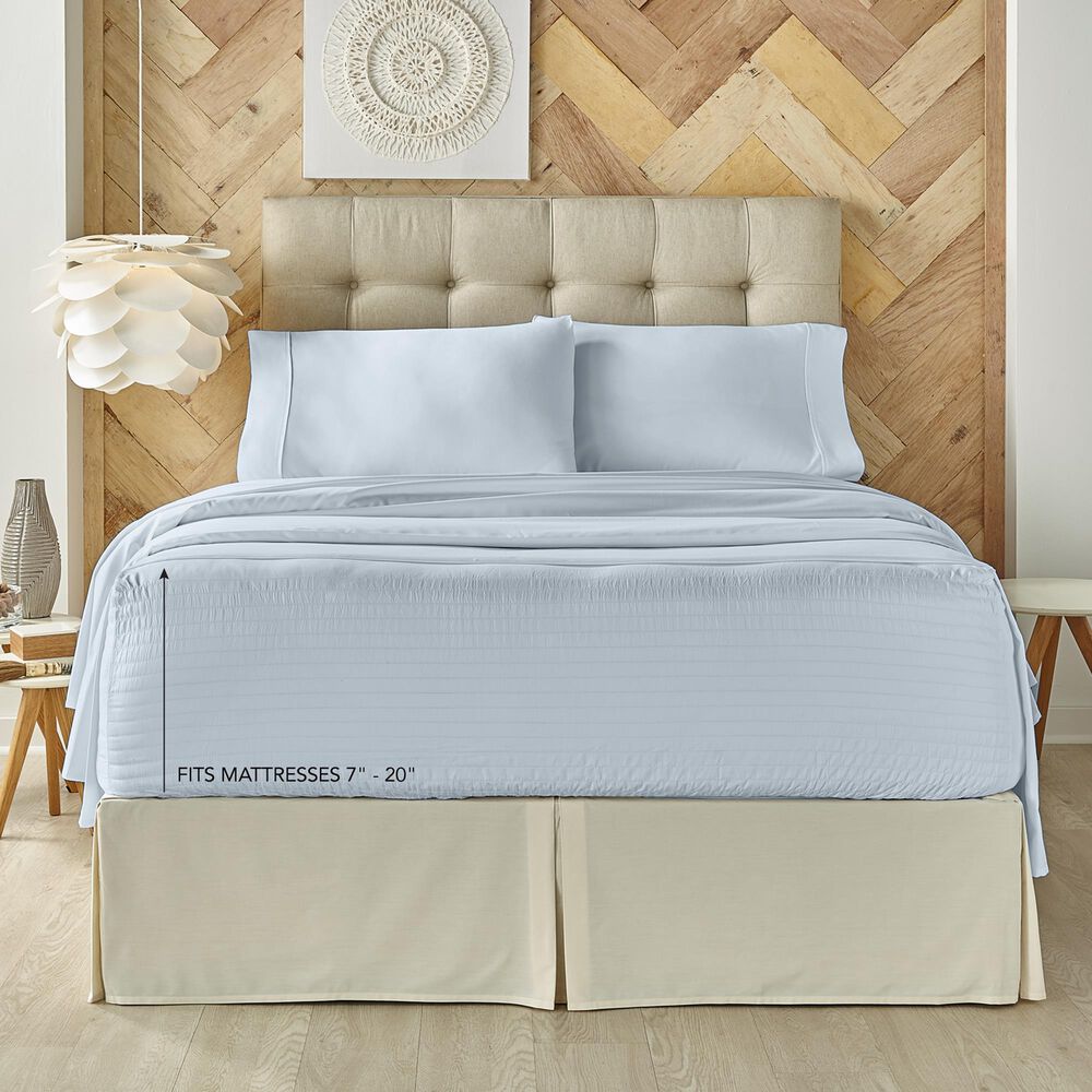 J. Queen New York Royal Fit 4-Piece King Sheet Set in Light Blue, , large