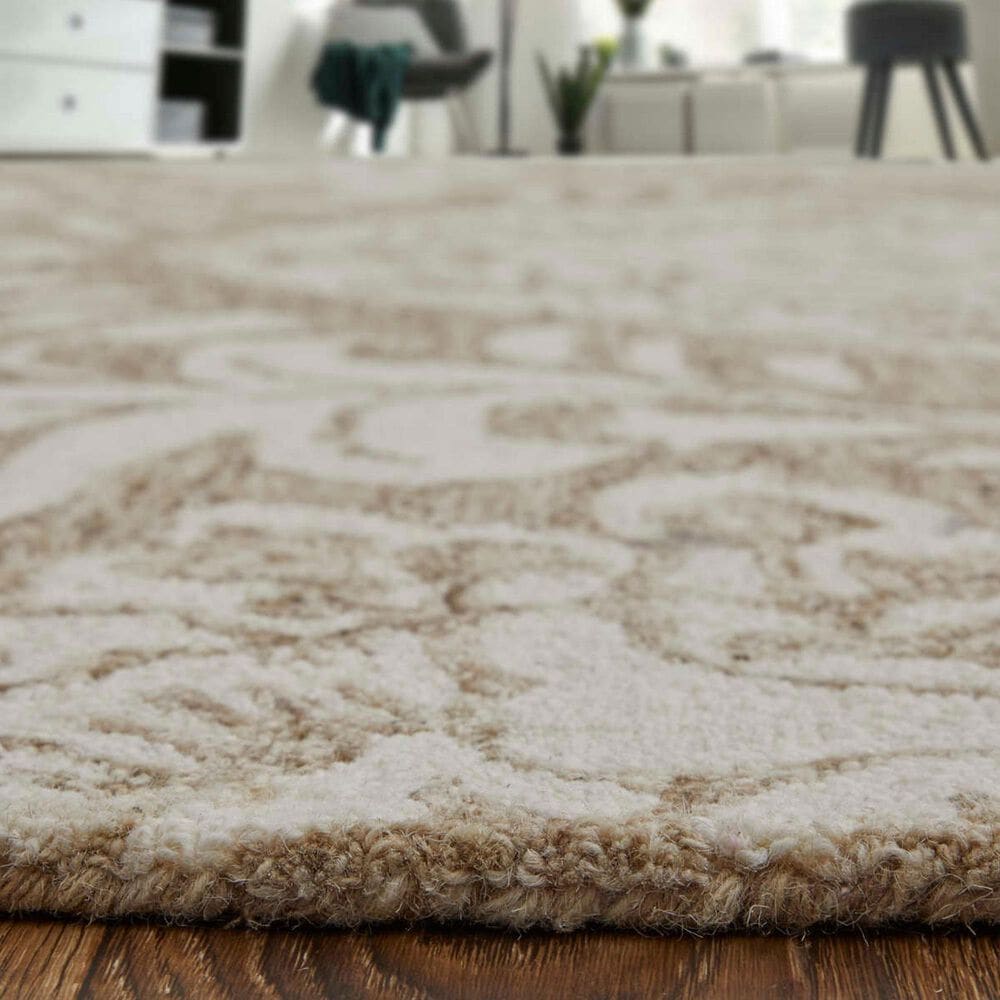 Feizy Belfort Taupe and Ivory 12&#39; x 15&#39; Area Rug, , large