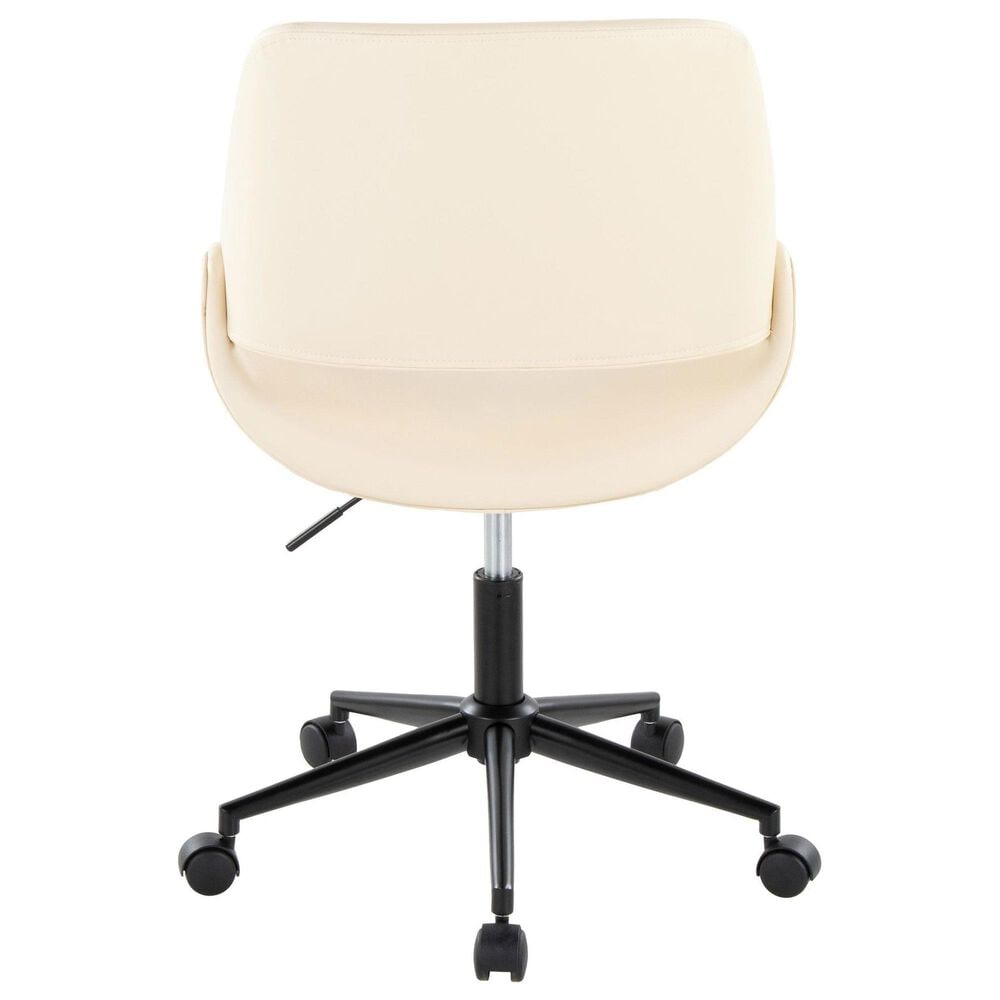 Lumisource Fabrico Office Chair with Cream Cushion in Black, , large