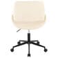 Lumisource Fabrico Office Chair with Cream Cushion in Black, , large