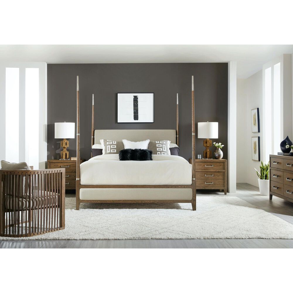 Hooker Furniture Chapman 3-Drawer Nightstand in Warm Brown, , large