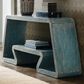 Hooker Furniture Commerce and Market Inside Track Console Table in Distressed Blue, , large