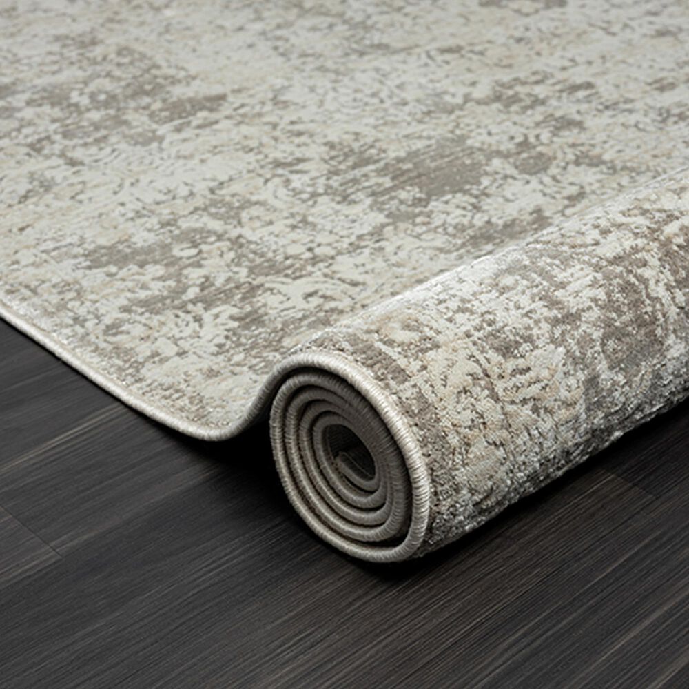 L&amp;R Resources Brisbane Damask Gray 10&#39; x 13&#39;10&quot; Area Rug, , large
