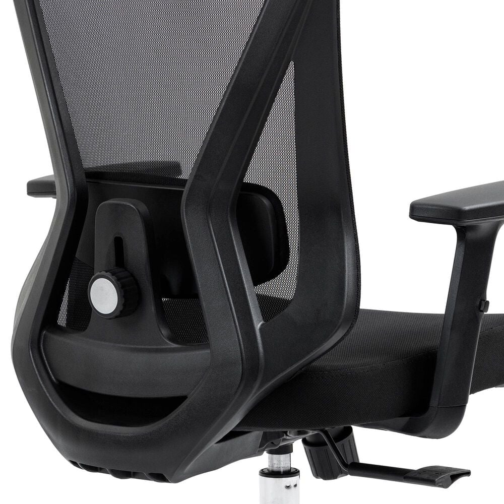 Rta Products Llc Truly Ergonomic Mesh Office Chair with Headrest and Lumbar Support in Black, , large