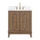 37B Kinsale 30" Single Bathroom Vanity Cabinet in Walnut Drift with White Composite Stone Top and Backsplash, , large