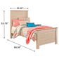 Ashley Willowton Twin Panel Bed in Whitewash, , large