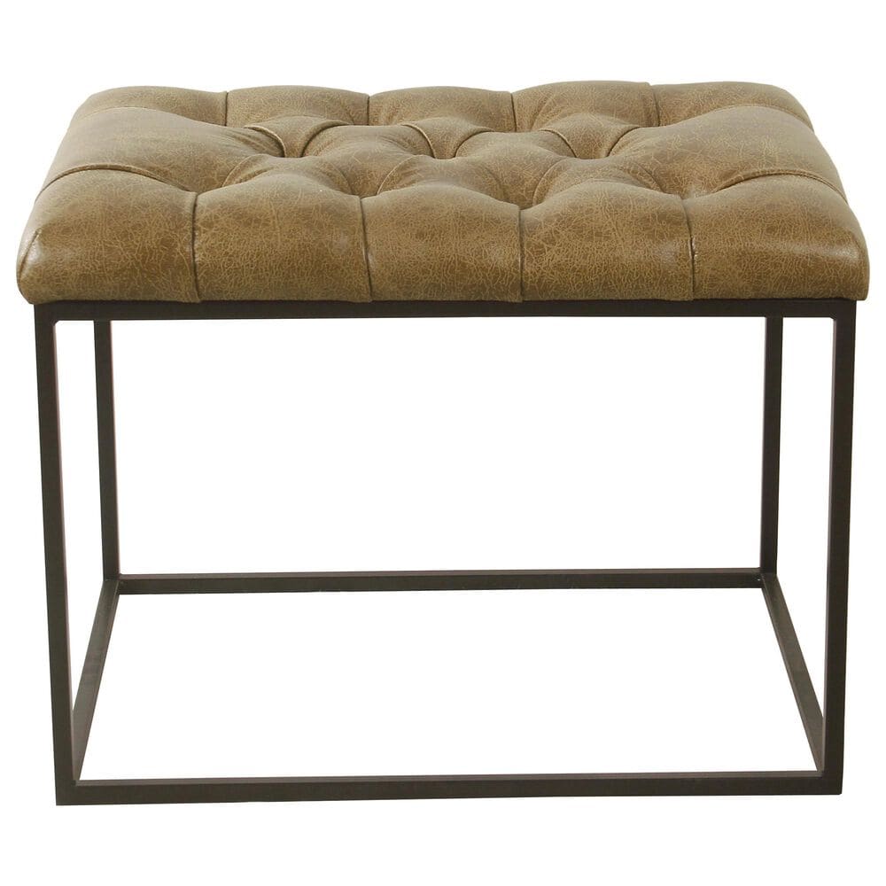 Kinfine Small Ottoman in Light Brown, , large