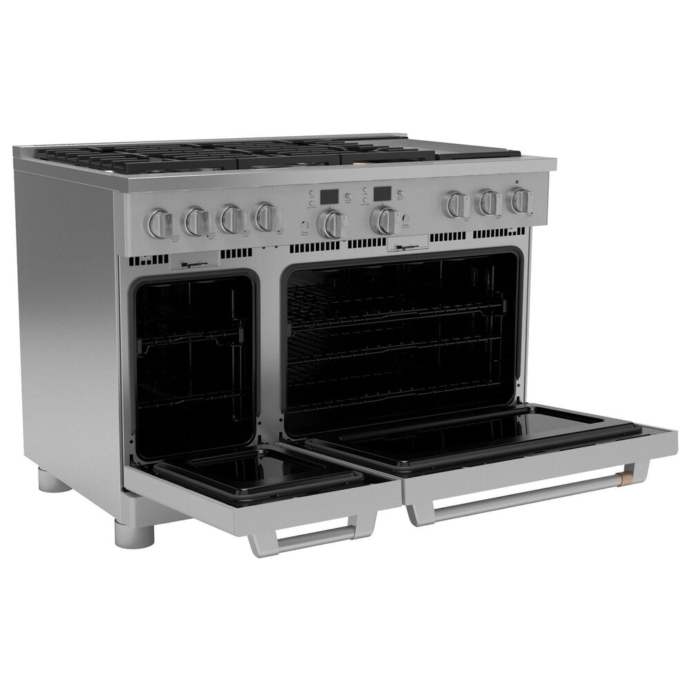Cafe 8.25 Cu. Ft. Freestanding Dual Fuel Range with Double Oven in Stainless Steel and Brushed Stainless, , large