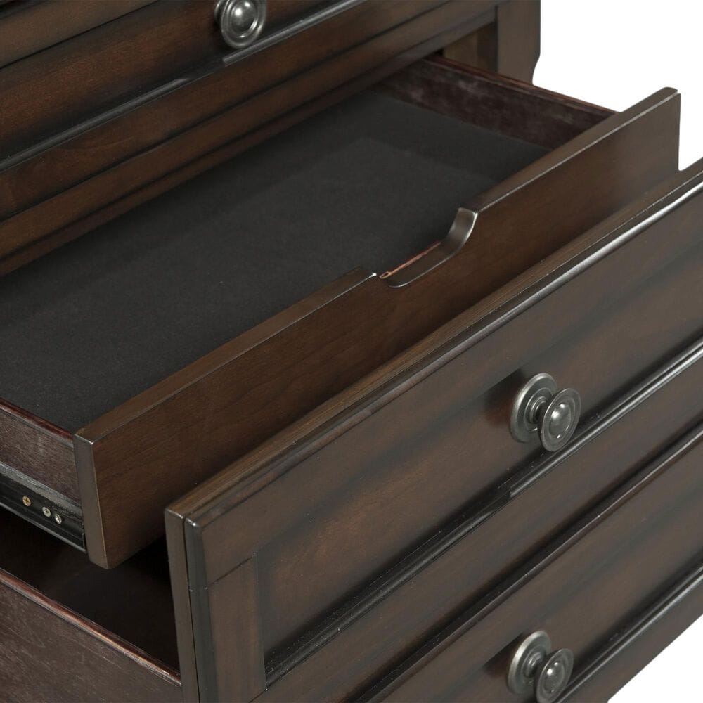Mayberry Hill Kingston 4-Piece King Bedroom Set in Dark Walnut, , large