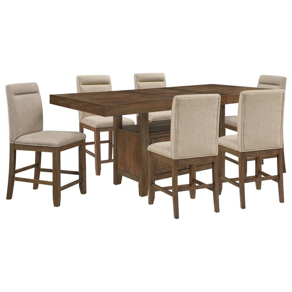 Steve Silver Co. Garland 7-Piece Dining Set in Brown, , large