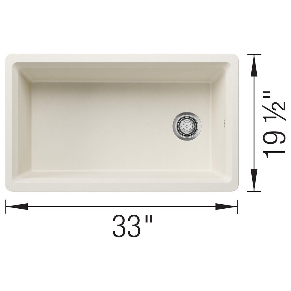 Blanco Inteos 33&quot; Undermount Single Bowl Kitchen Sink in Soft White, , large