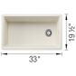 Blanco Inteos 33" Undermount Single Bowl Kitchen Sink in Soft White, , large