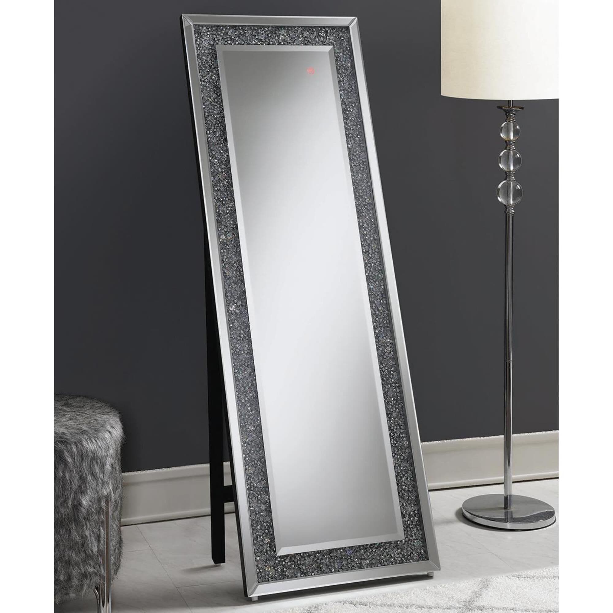 Pacific Landing Rectangular Standing Mirror with LED Lighting in 